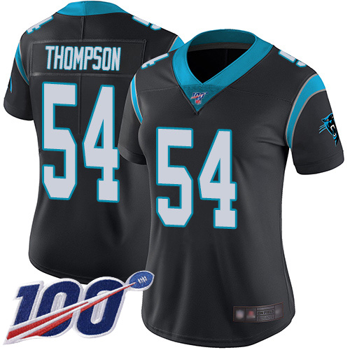 Carolina Panthers Limited Black Women Shaq Thompson Home Jersey NFL Football #54 100th Season Vapor Untouchable